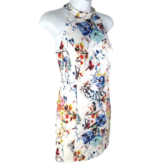 VENUS Dresses & Skirts - VENUS Wonens Floral Halter‎ Sheath Dress Medium Garden Party Chic Resortwear
